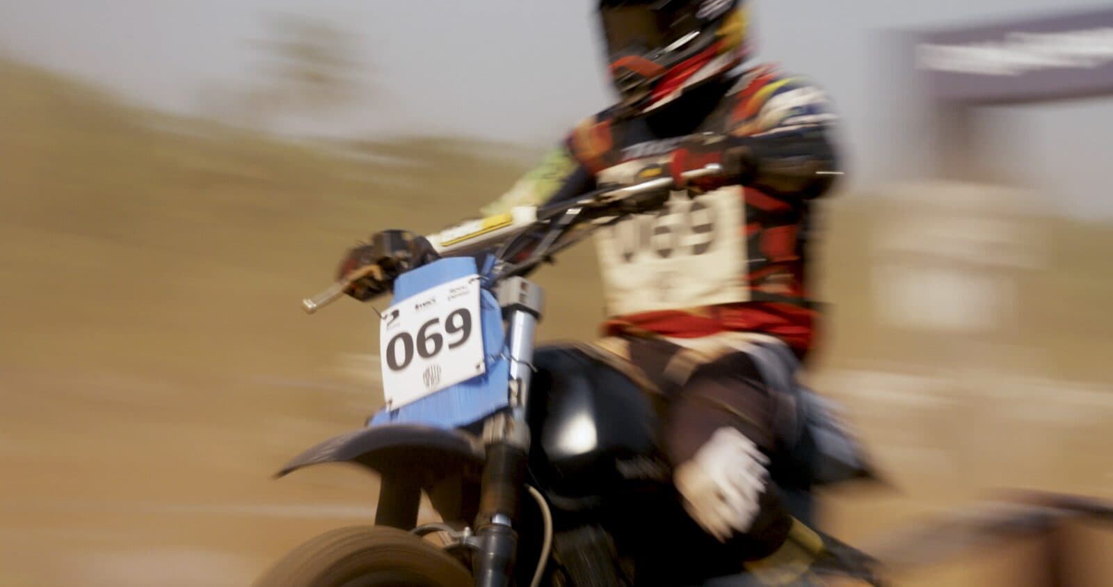 Motoverse teaser frame, dirt-track racer