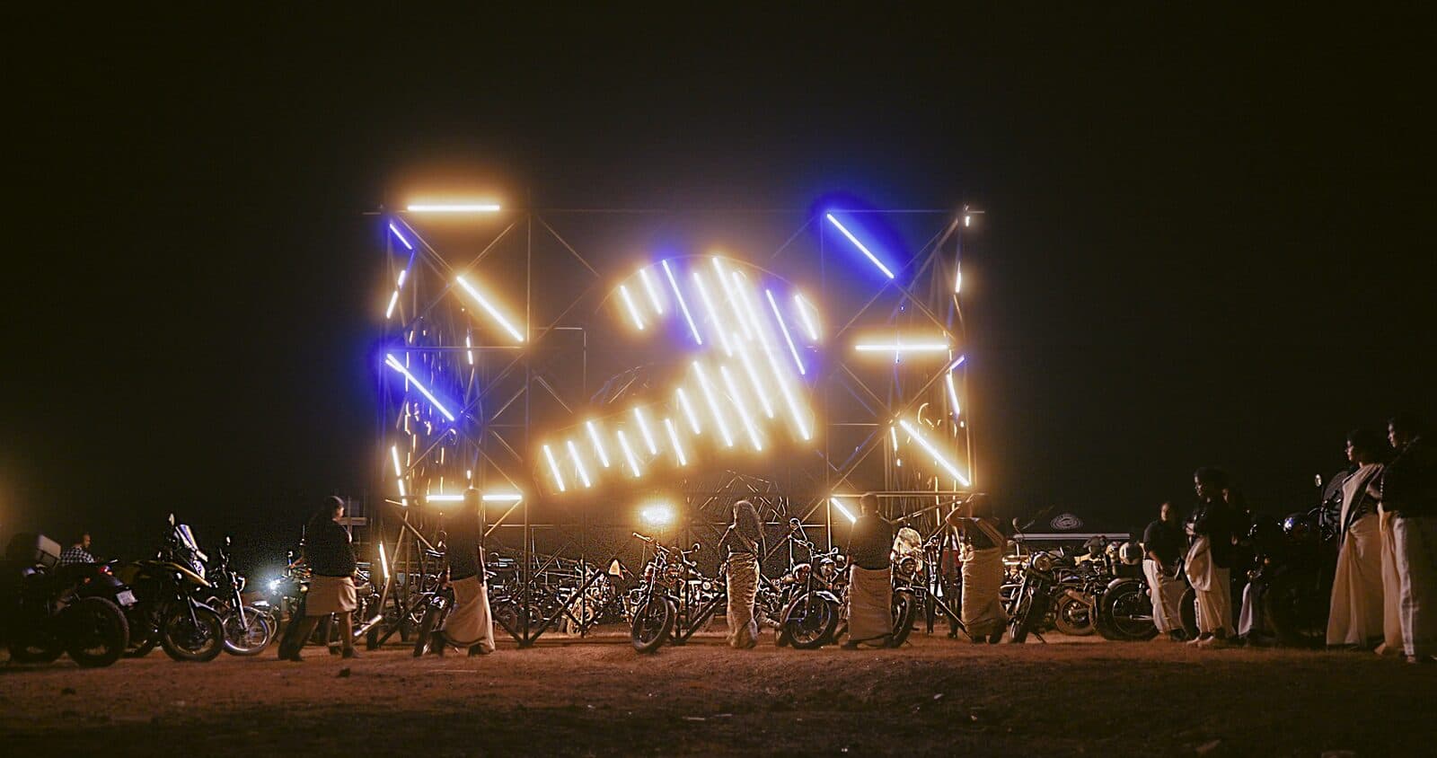 Motoverse teaser frame, stage light show