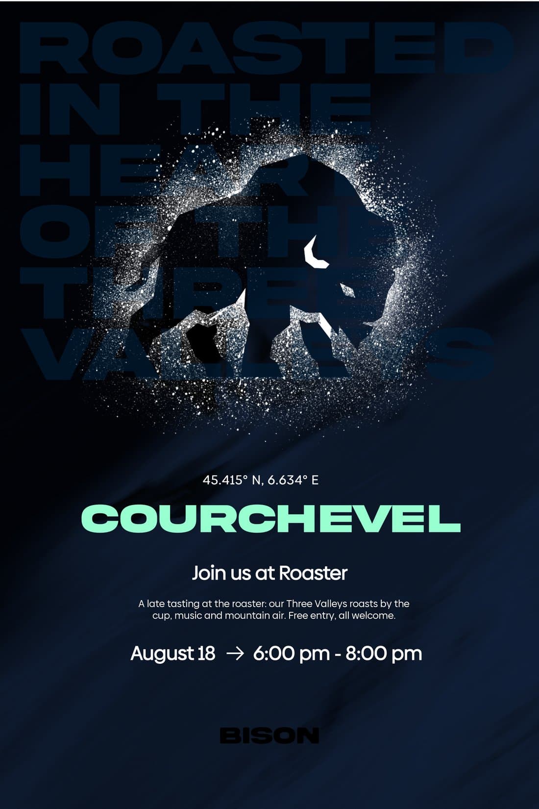 event poster: Courchevel, blue