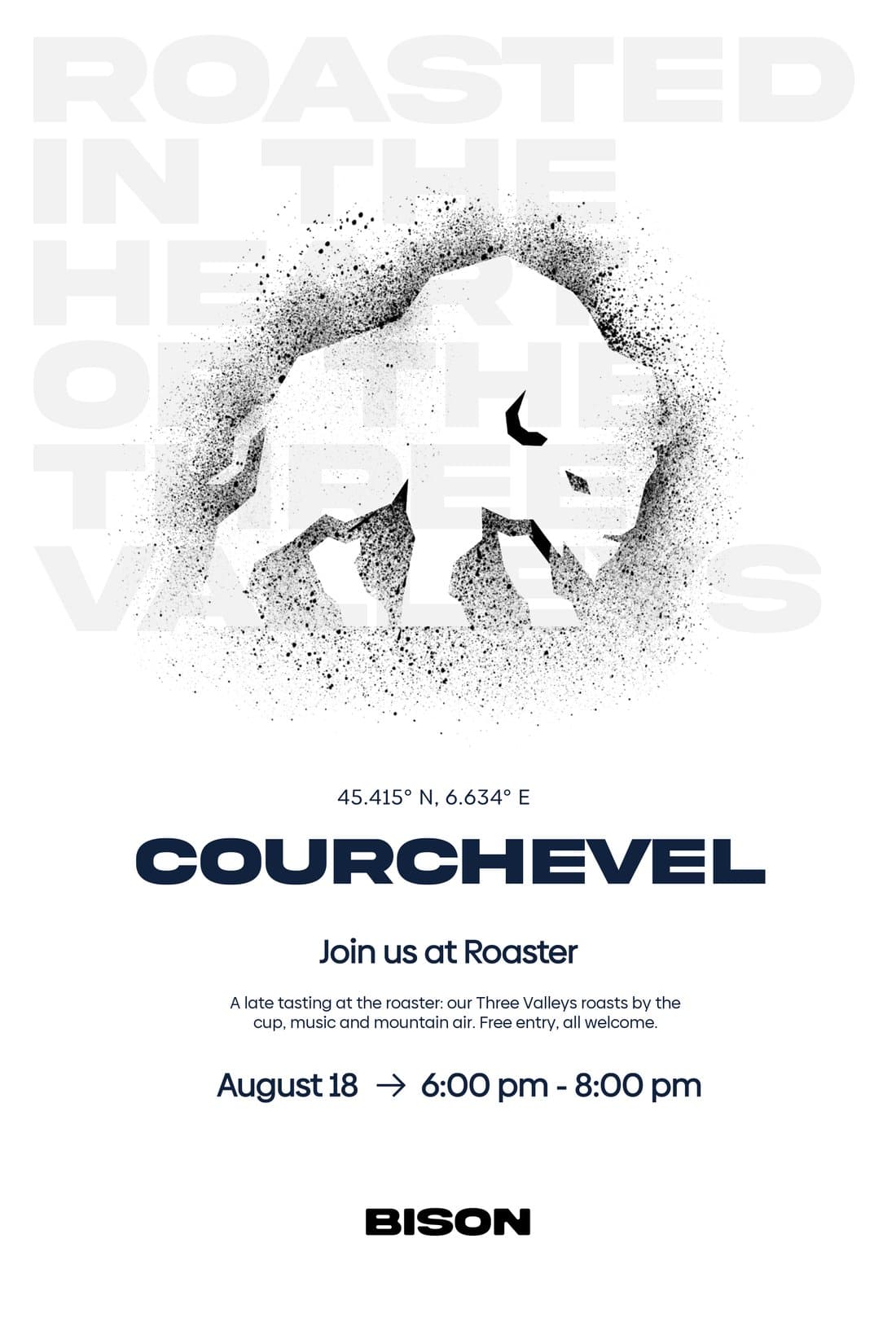 event poster: Courchevel, white