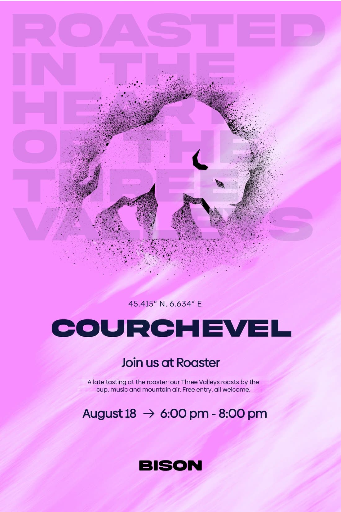 event poster: Courchevel, pink