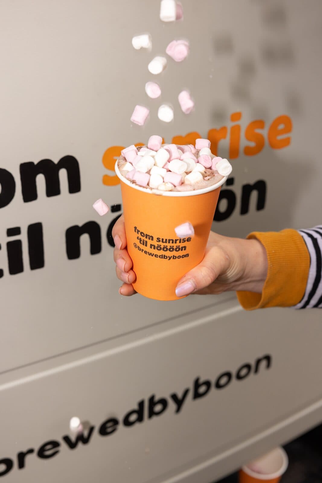 hot chocolate against the van livery